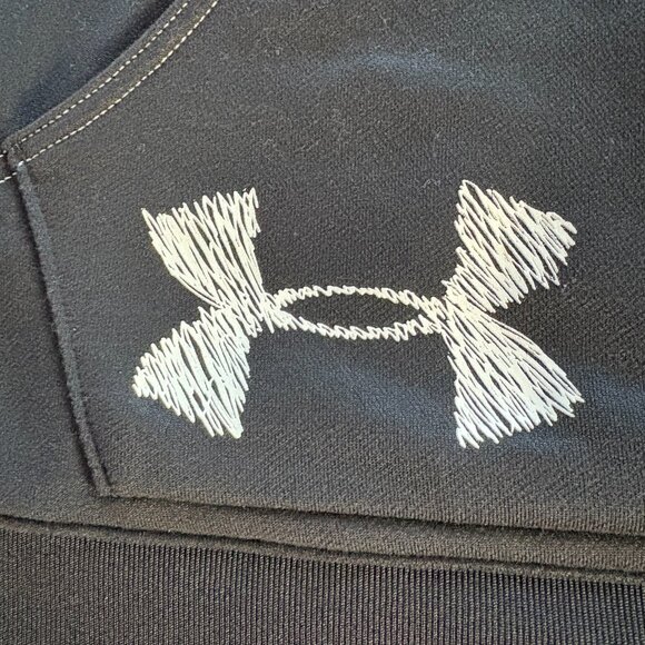 Under Armour Women's Black Fleece Pullover Hoodie Kangaroo Pocket XL - Picture 4 of 13